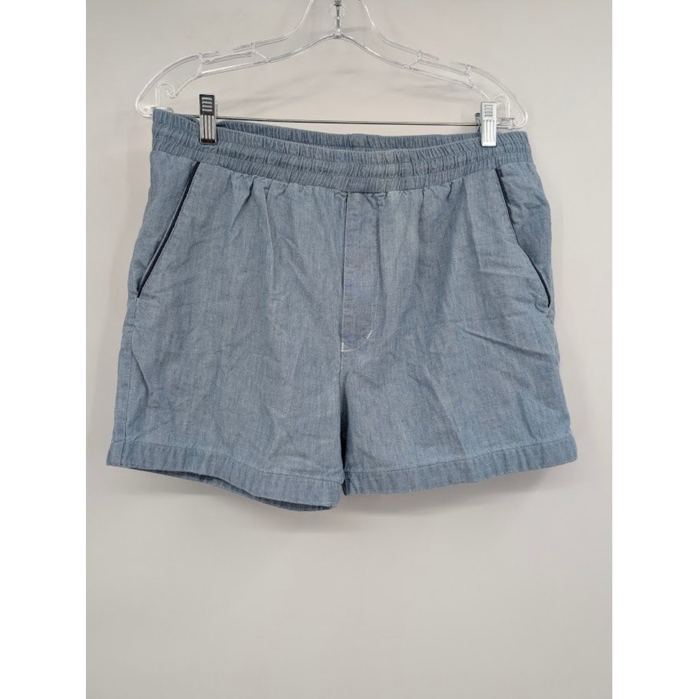 Christian Dior Monsieur Chambray Swim Trunks Blue Lined Shorts Men's sz Med